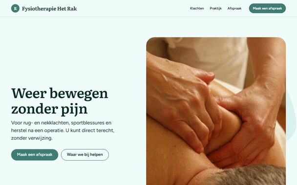 Fysiotherapie Het Rak op een computer
