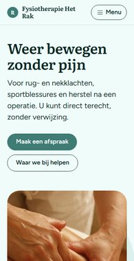 Fysiotherapie Het Rak op een telefoon